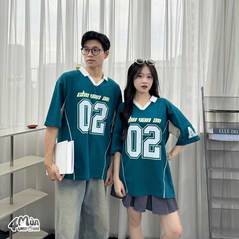 Đồng phục áo lớp Home Run màu xanh ngọc