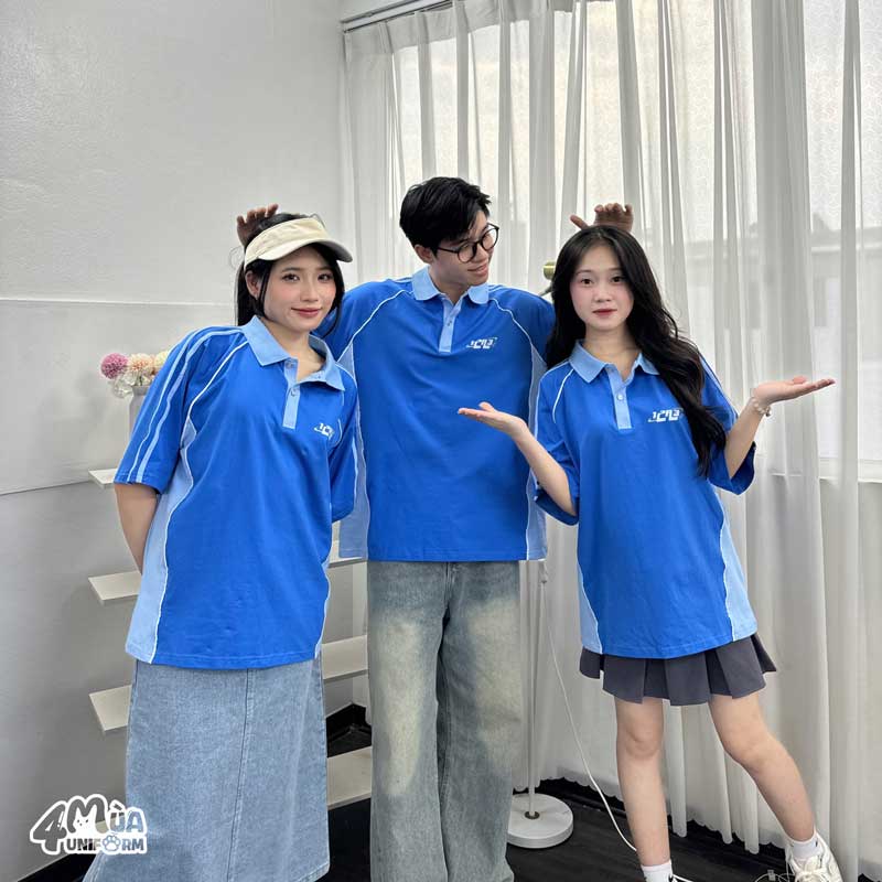 Đồng phục áo lớp Home Run màu xanh ya