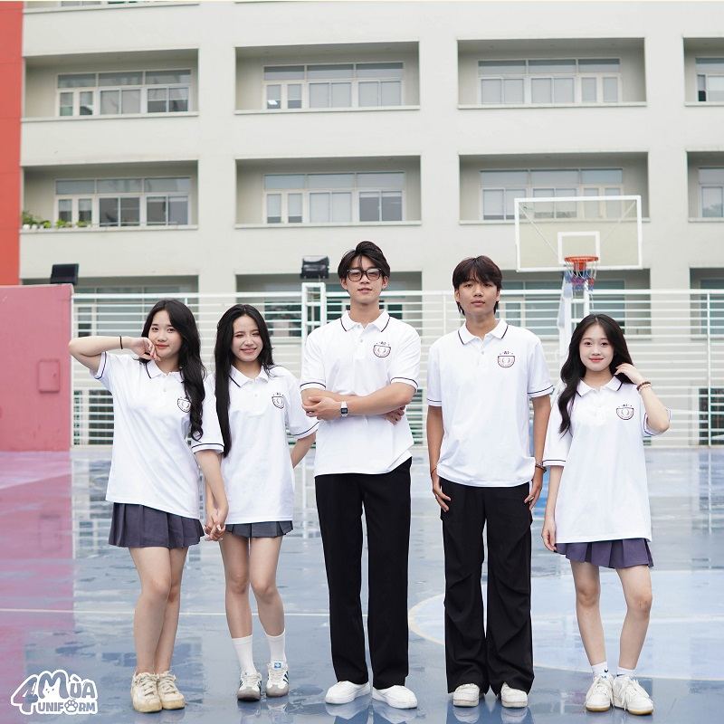 Áo đồng phục lớp Unisex Hype màu trắng đơn giản