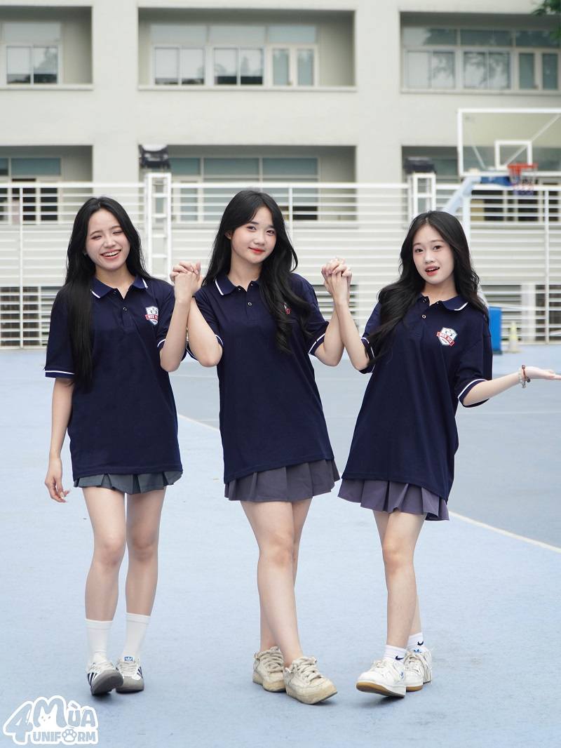 Mẫu áo lớp Unisex Hype màu xanh đen cá tính