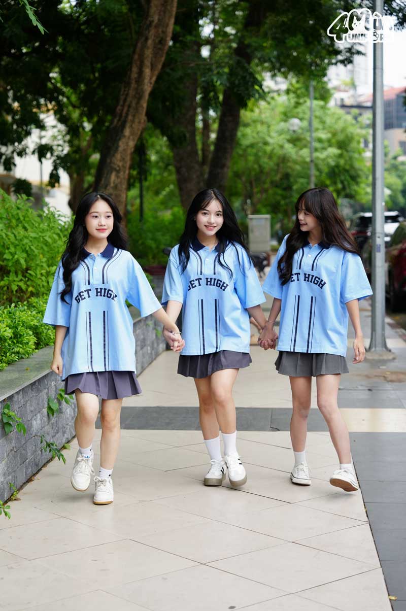 Đồng phục lớp ovesize Connect màu biển