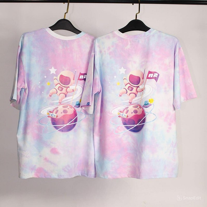 Thiết kế đồng phục áo lớp màu pastel tie-dye
