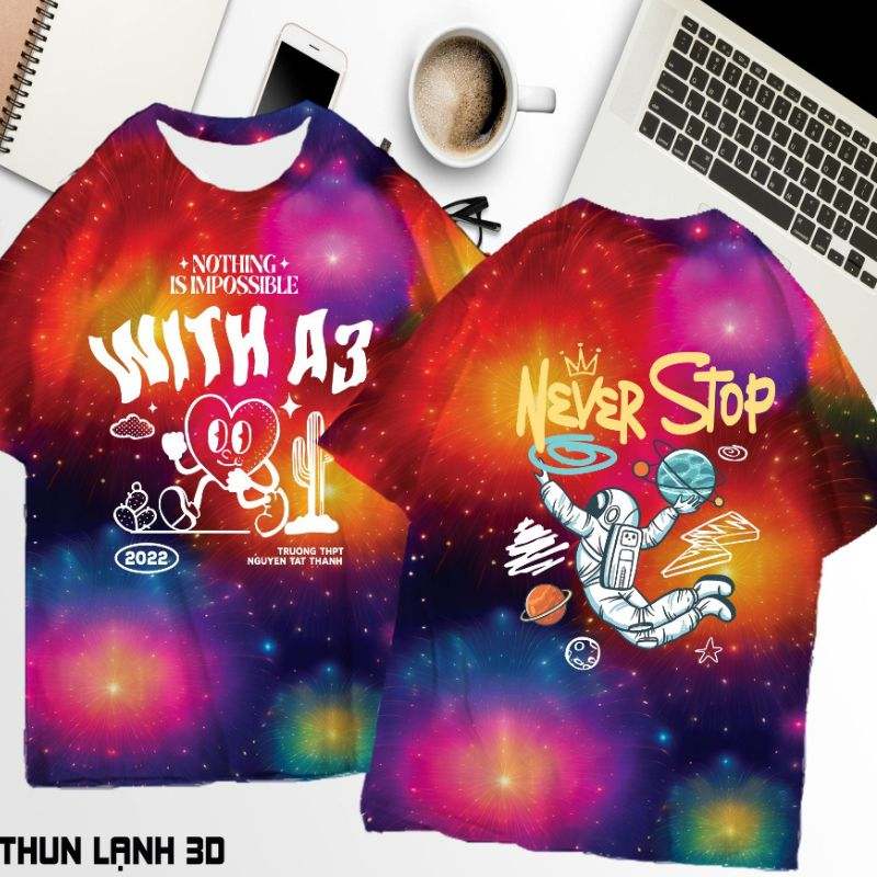 Áo lớp màu đỏ galaxy đẹp mắt, phối màu khéo léo
