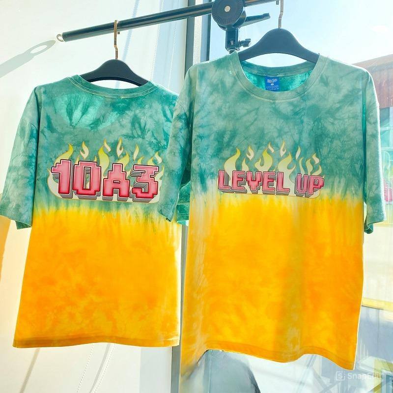 Phối các gam màu nóng cho áo lớp ombre