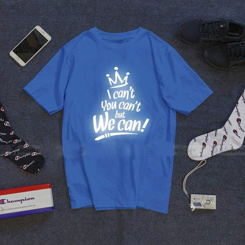 Áo đồng phục lớp xanh navy in slogan