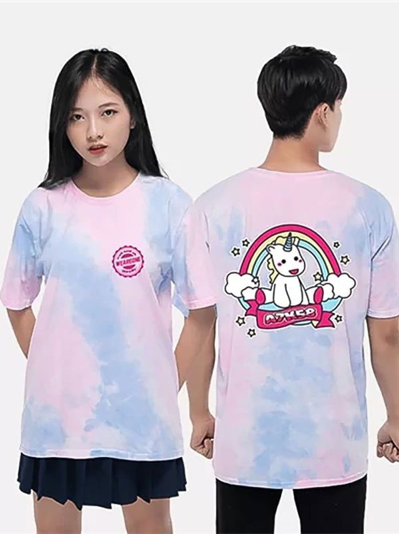 Mẫu áo lớp tie-dye màu hồng độc đáo