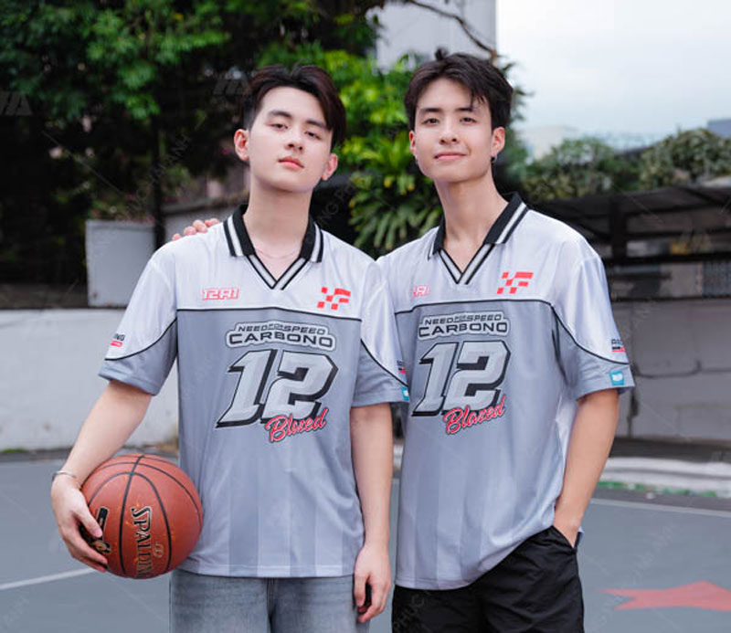Áo đồng phục lớp oversize màu xám