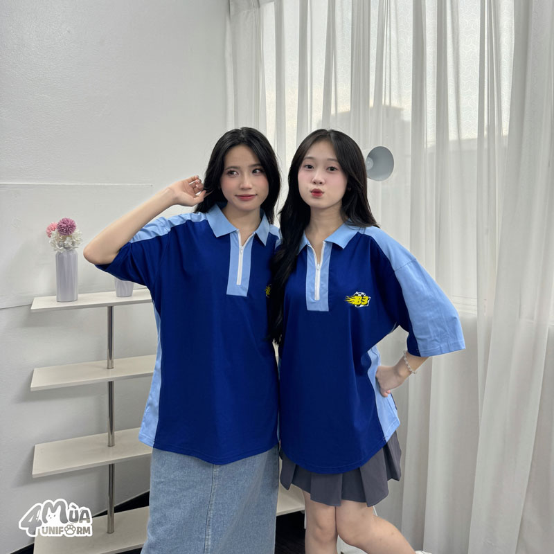 Mẫu áo đồng phục lớp GangZ màu xanh dương