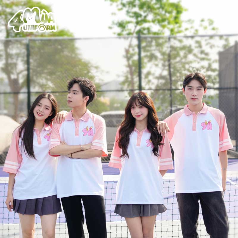 Áo lớp đồng phục oversize màu trắng