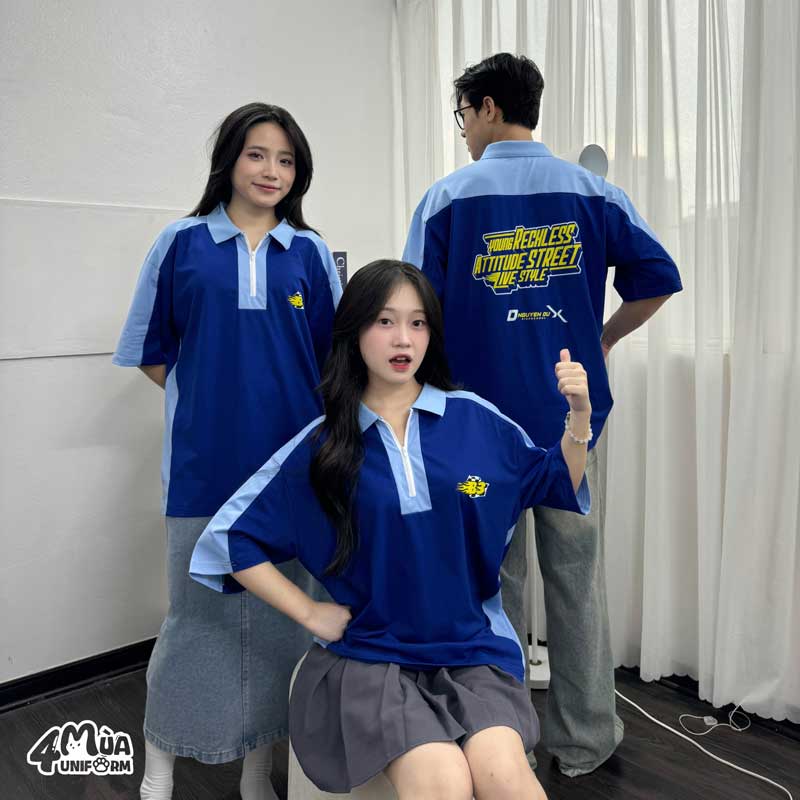 Top 10 + áo lớp đồng phục màu xanh navy cá tính cho thế hệ Gen Z
