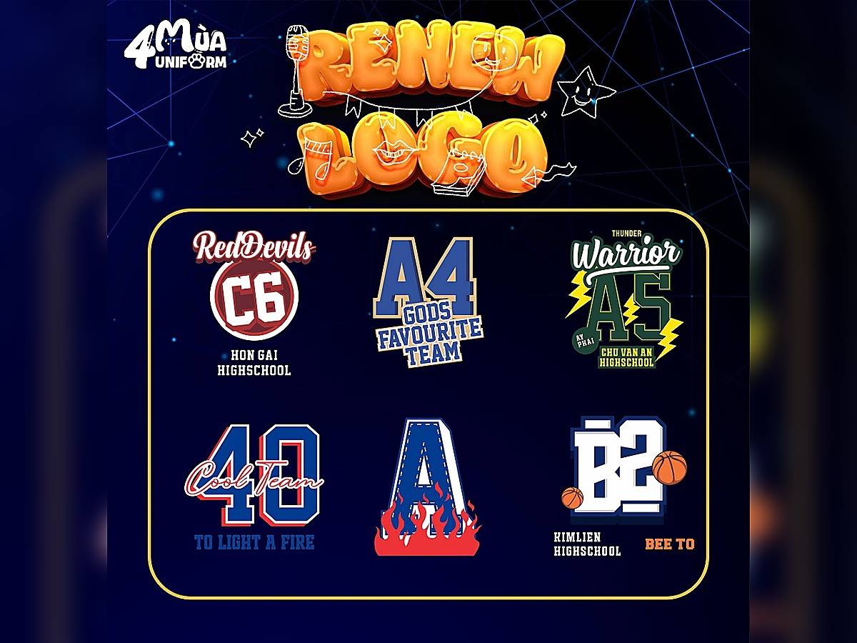Mẫu hình in Renew Sporty tên lớp mang đến sự năng động, khỏe khoắn