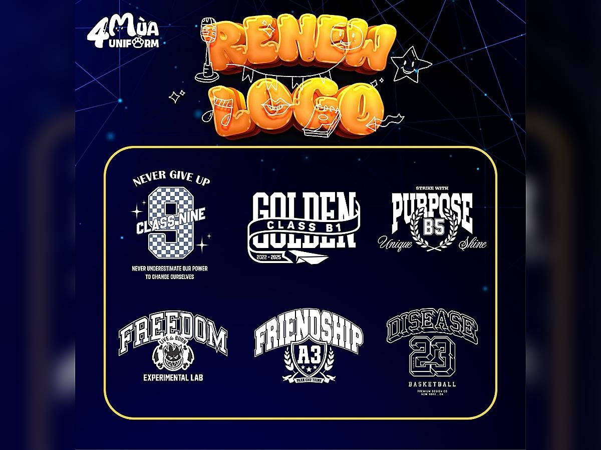 Mẫu hình in Renew Typography Classic tối giản nhưng vẫn tinh tế