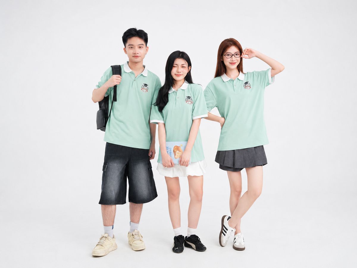 Xanh mint tươi mát, dịu mắt, giúp áo lớp nổi bật và năng động hơn 