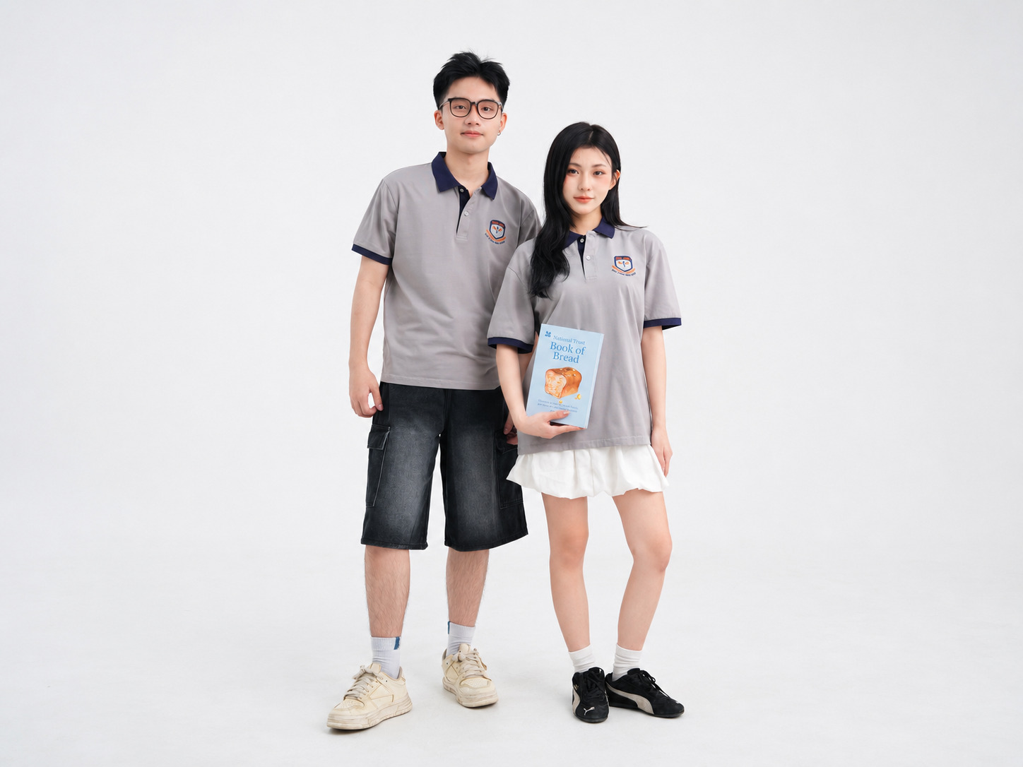 Áo lớp đồng phục màu xám không kén giới tính, không kén dáng