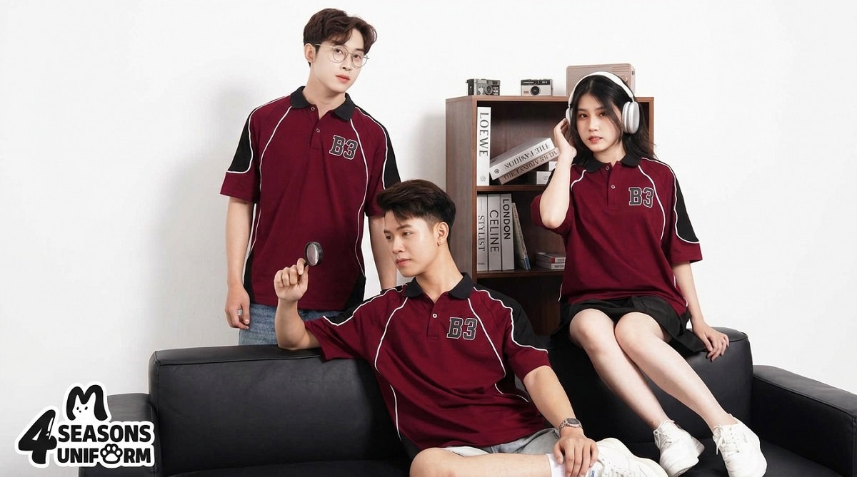 Mẫu áo polo đỏ đô mang đến vẻ ngoài chỉn chu
